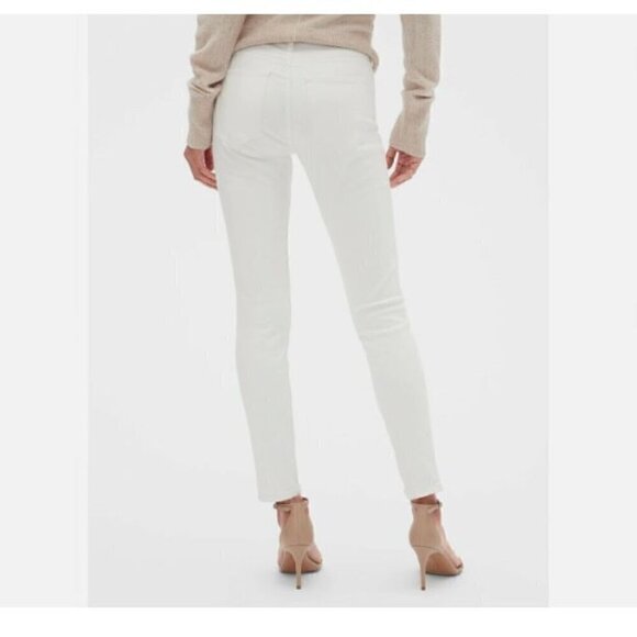 Banana Republic Mid Rise Sculpt Skinny Jeans Stay White Size 6/28 PETITE RT$90 - Picture 4 of 6